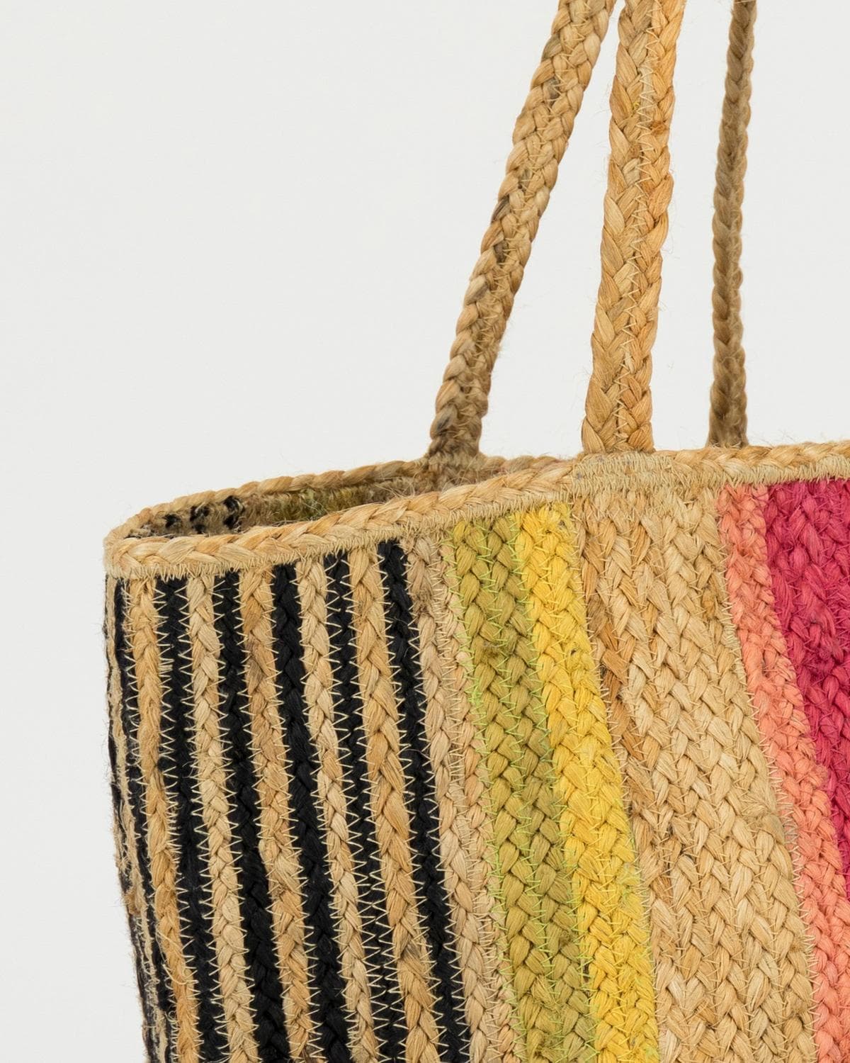MULTI JUTE BRAIDED TOTE BAG