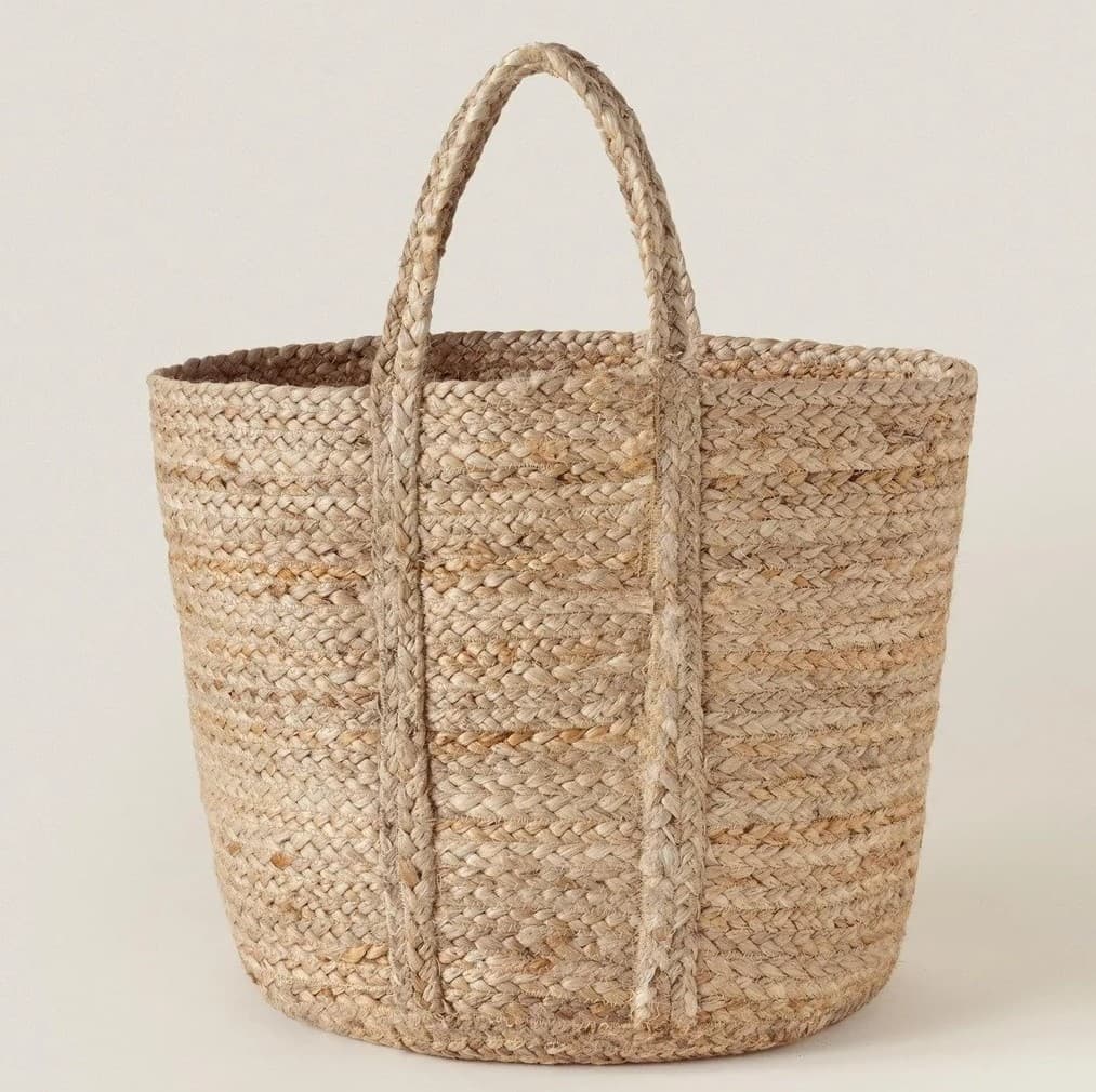 NATURAL BRAIDED JUTE BASKET