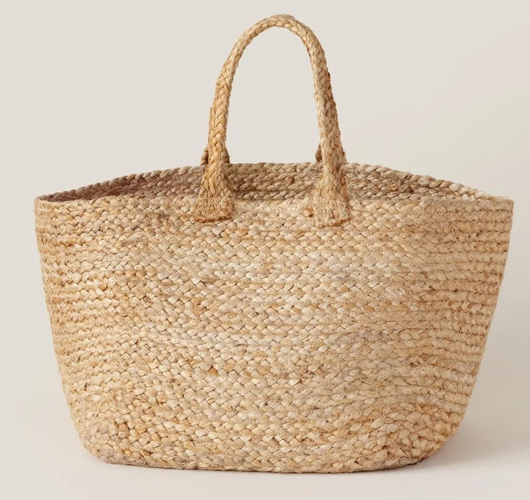 NATURAL JUTE WOVEN BASKET