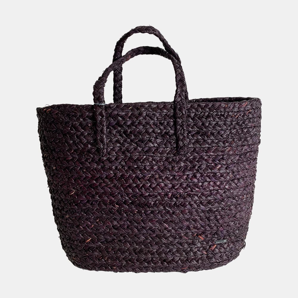BLACK JUTE WOVEN BASKET