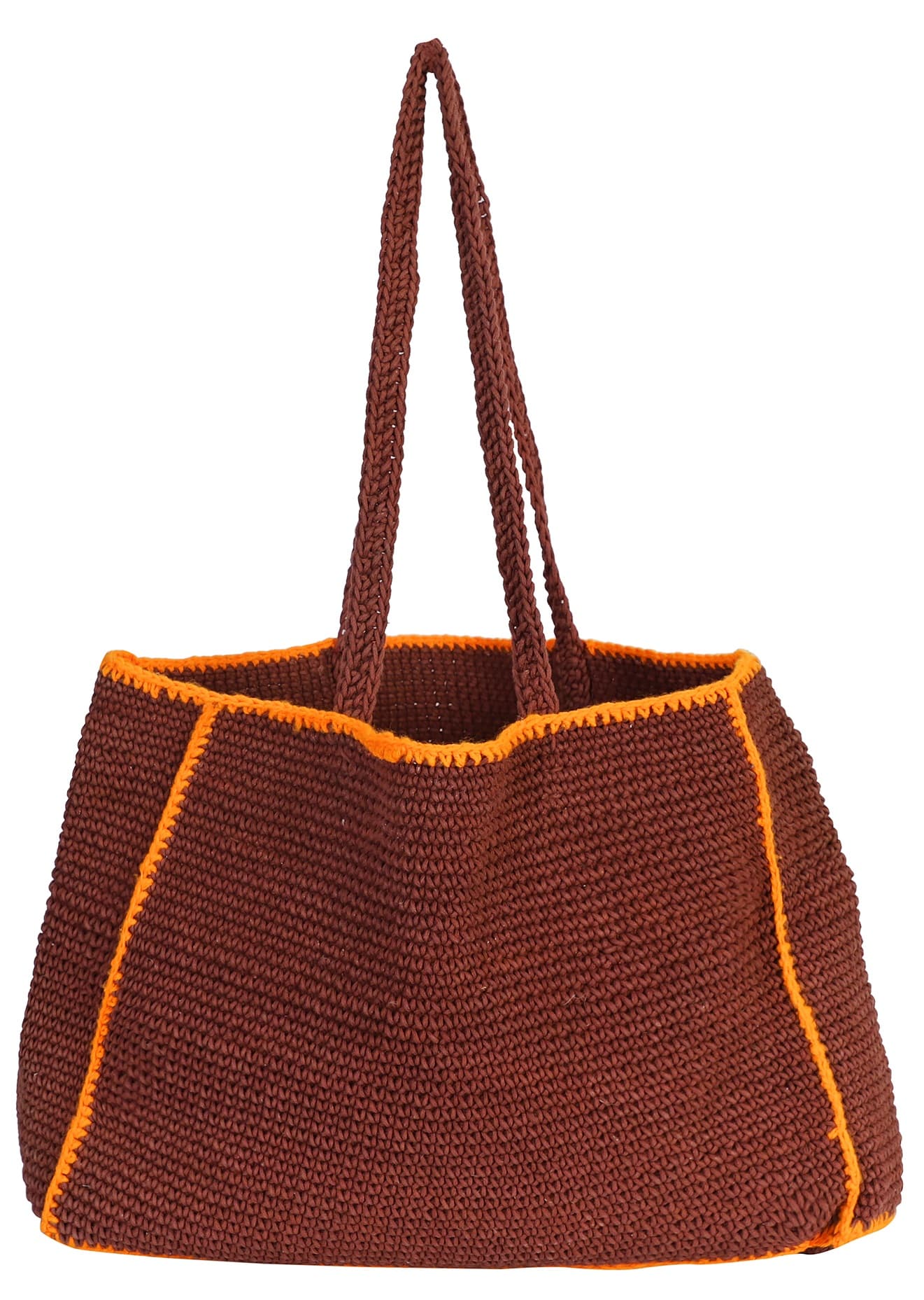 RED COTTON WOVEN TOTE BAG