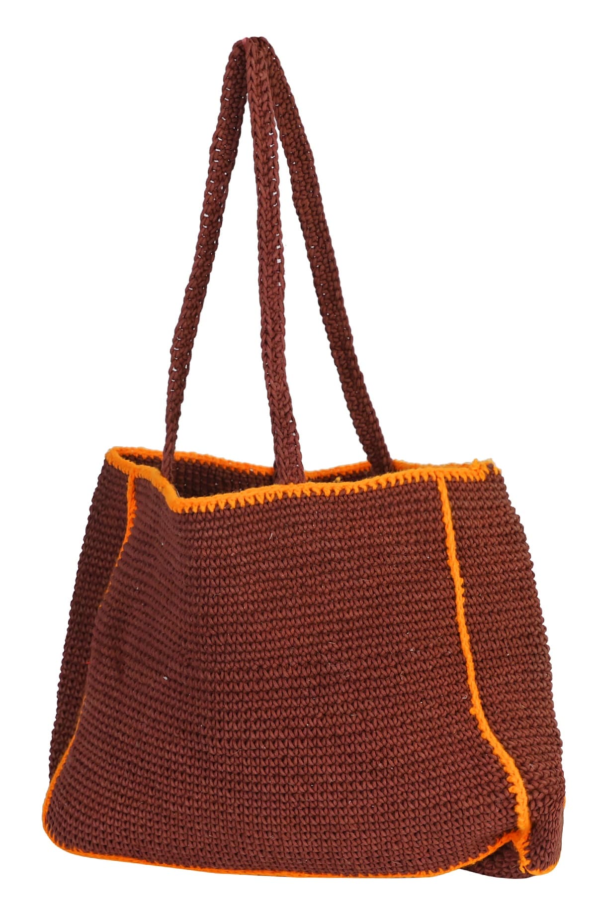 RED COTTON WOVEN TOTE BAG