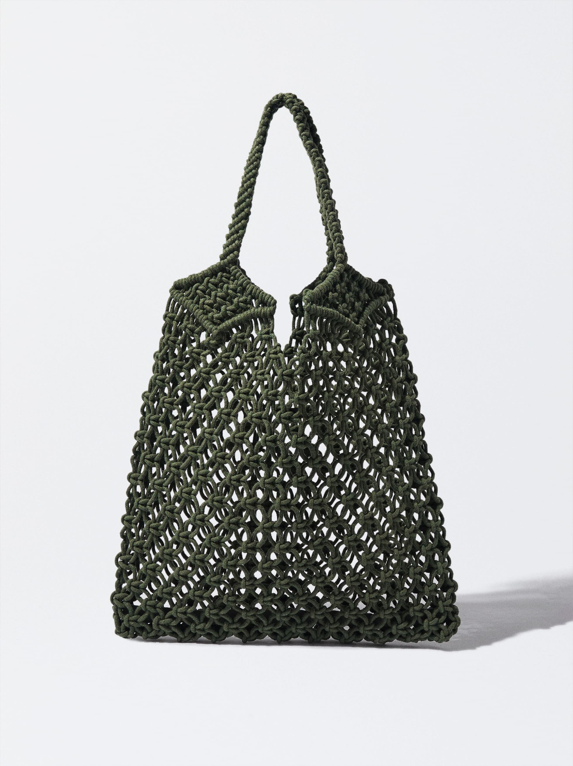 GREEN SHOULDER CROCHET BAG