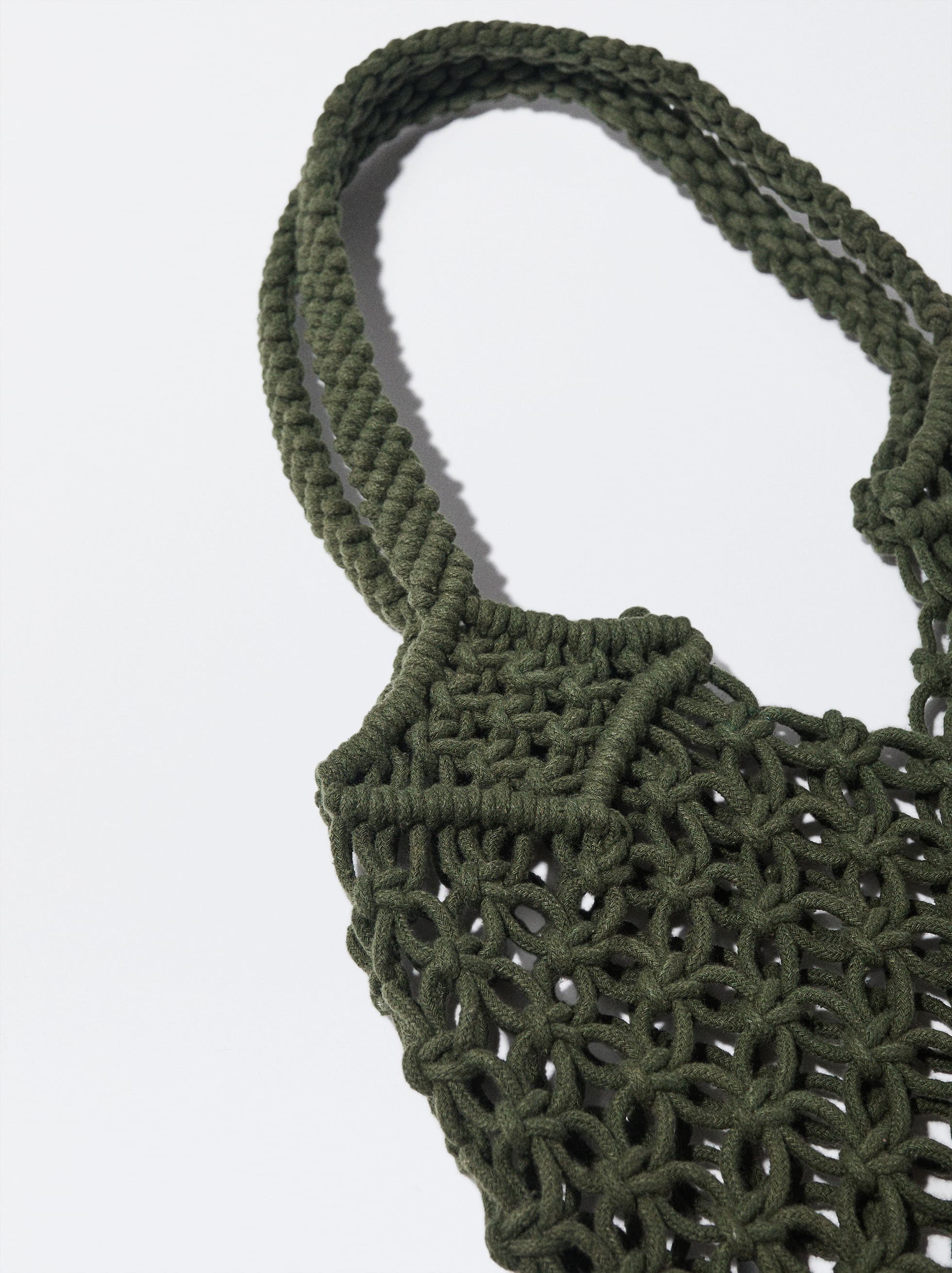 GREEN SHOULDER CROCHET BAG