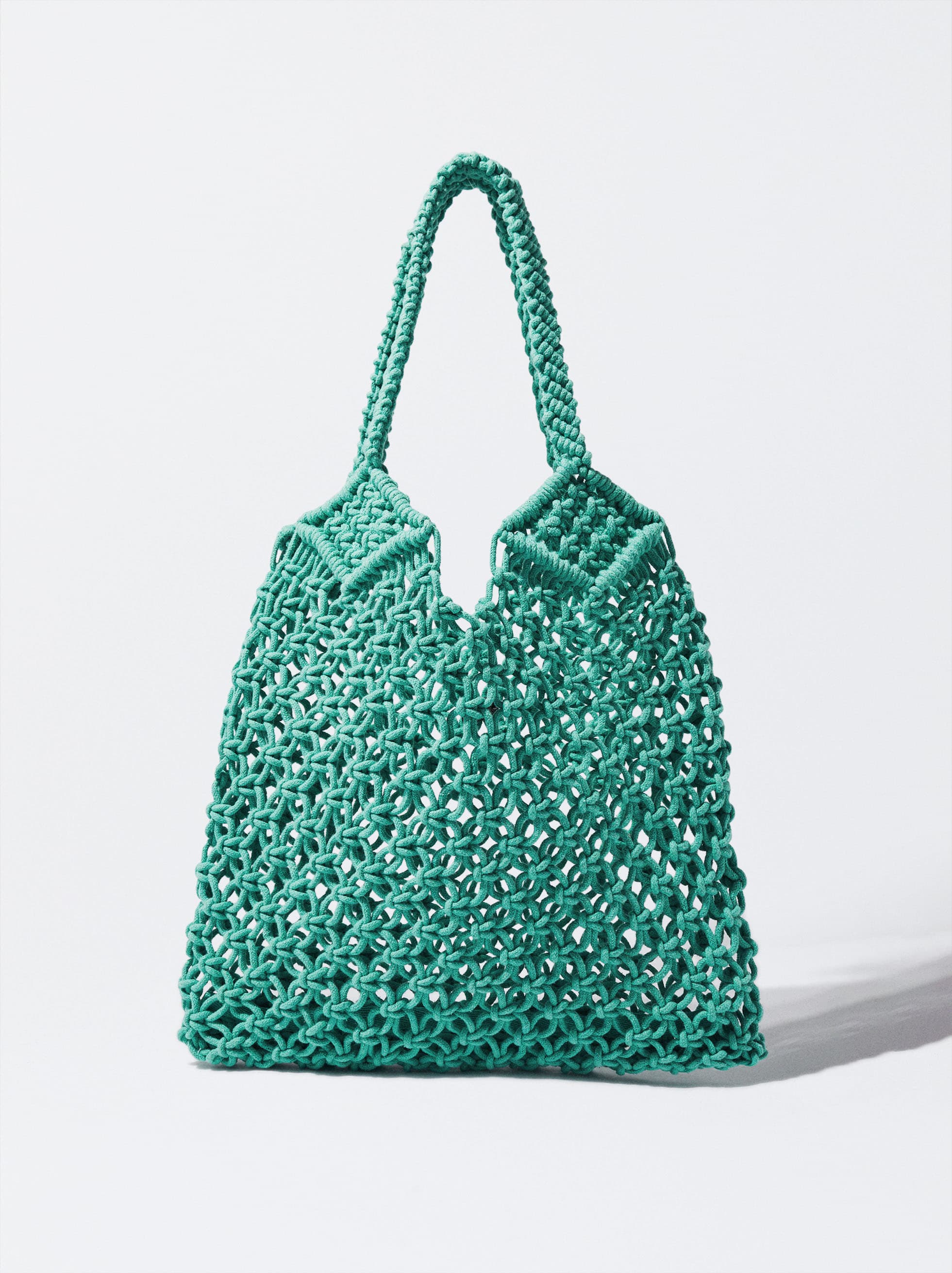 TURQ SHOULDER CROCHET BAG
