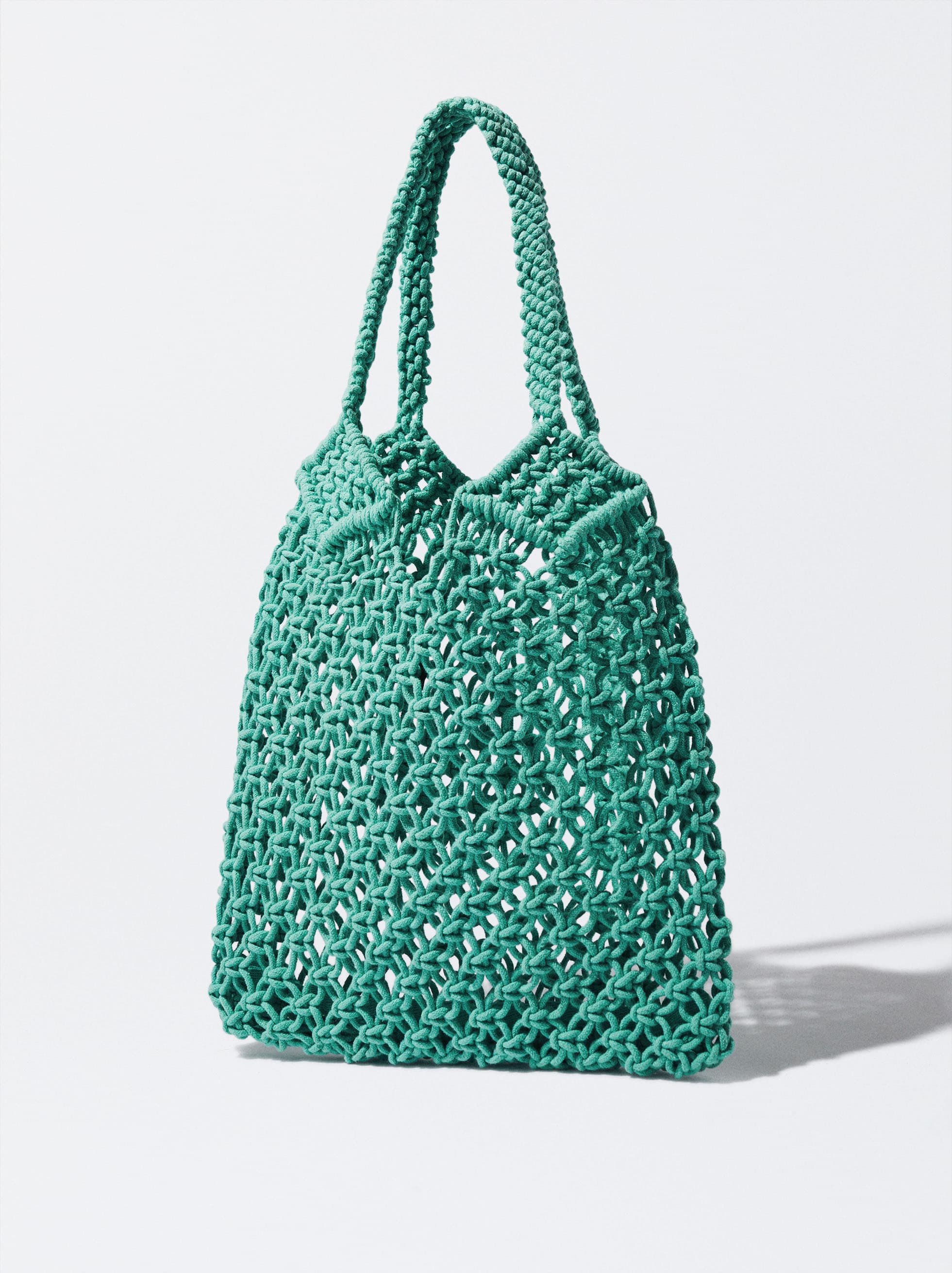 TURQ SHOULDER CROCHET BAG