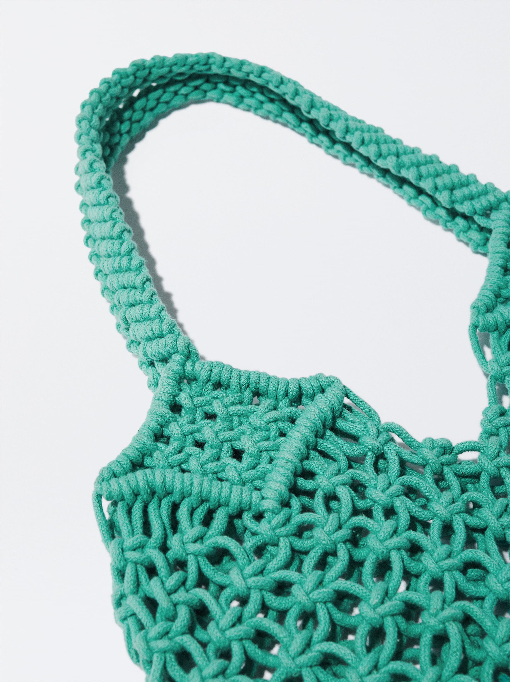 TURQ SHOULDER CROCHET BAG