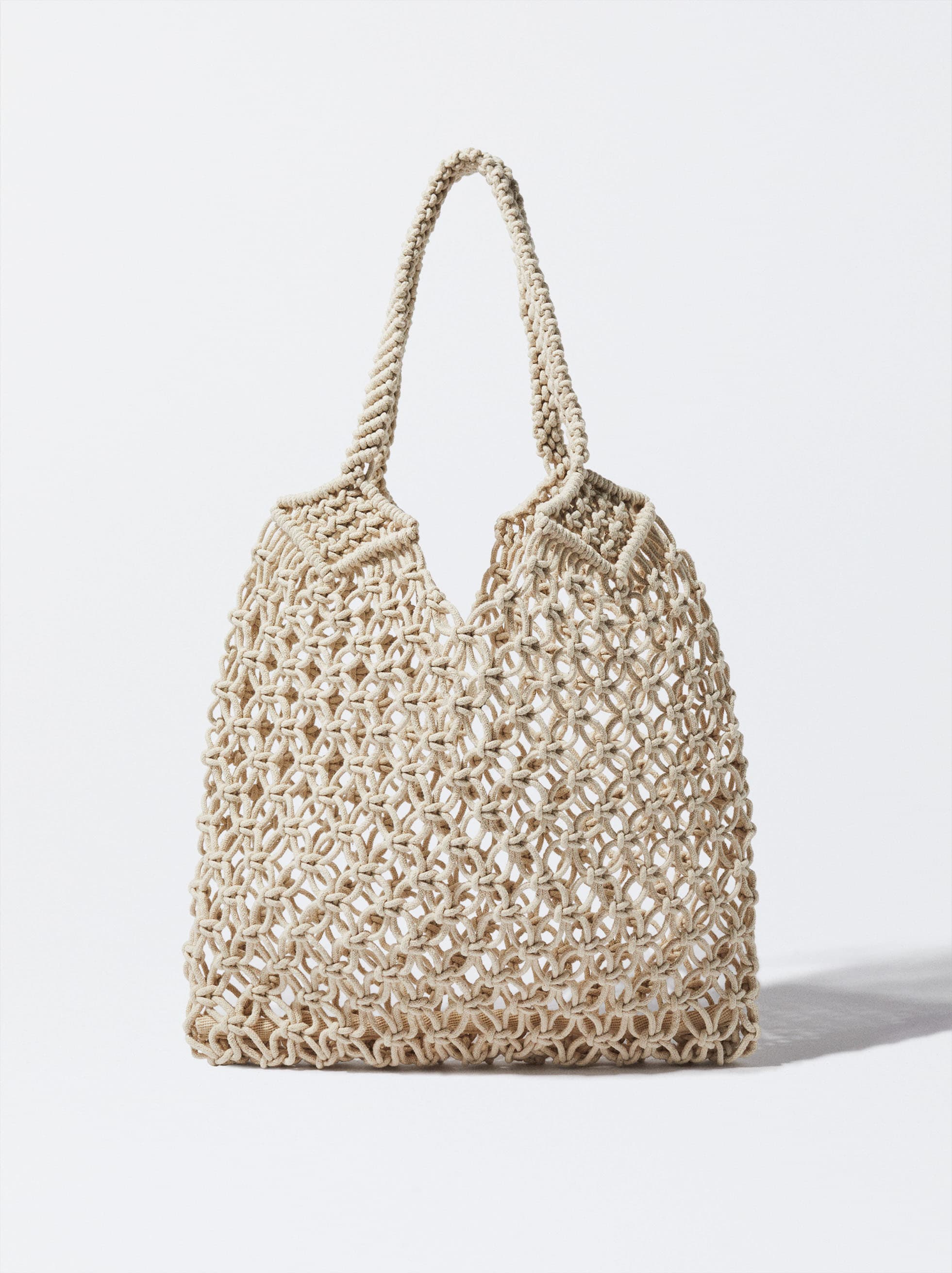 WHITE SHOULDER CROCHET BAG