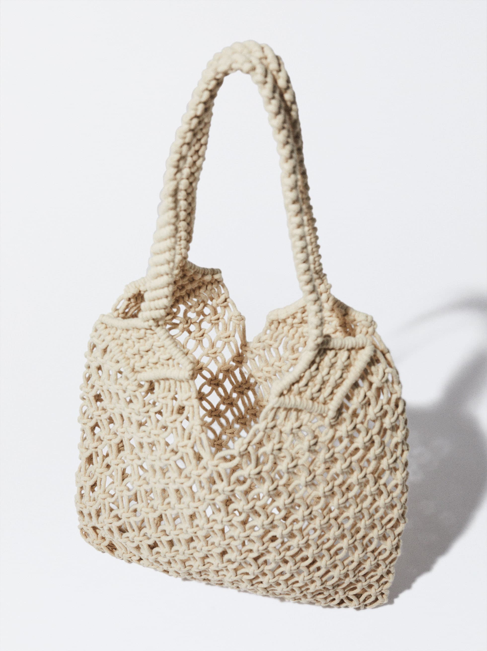 WHITE SHOULDER CROCHET BAG