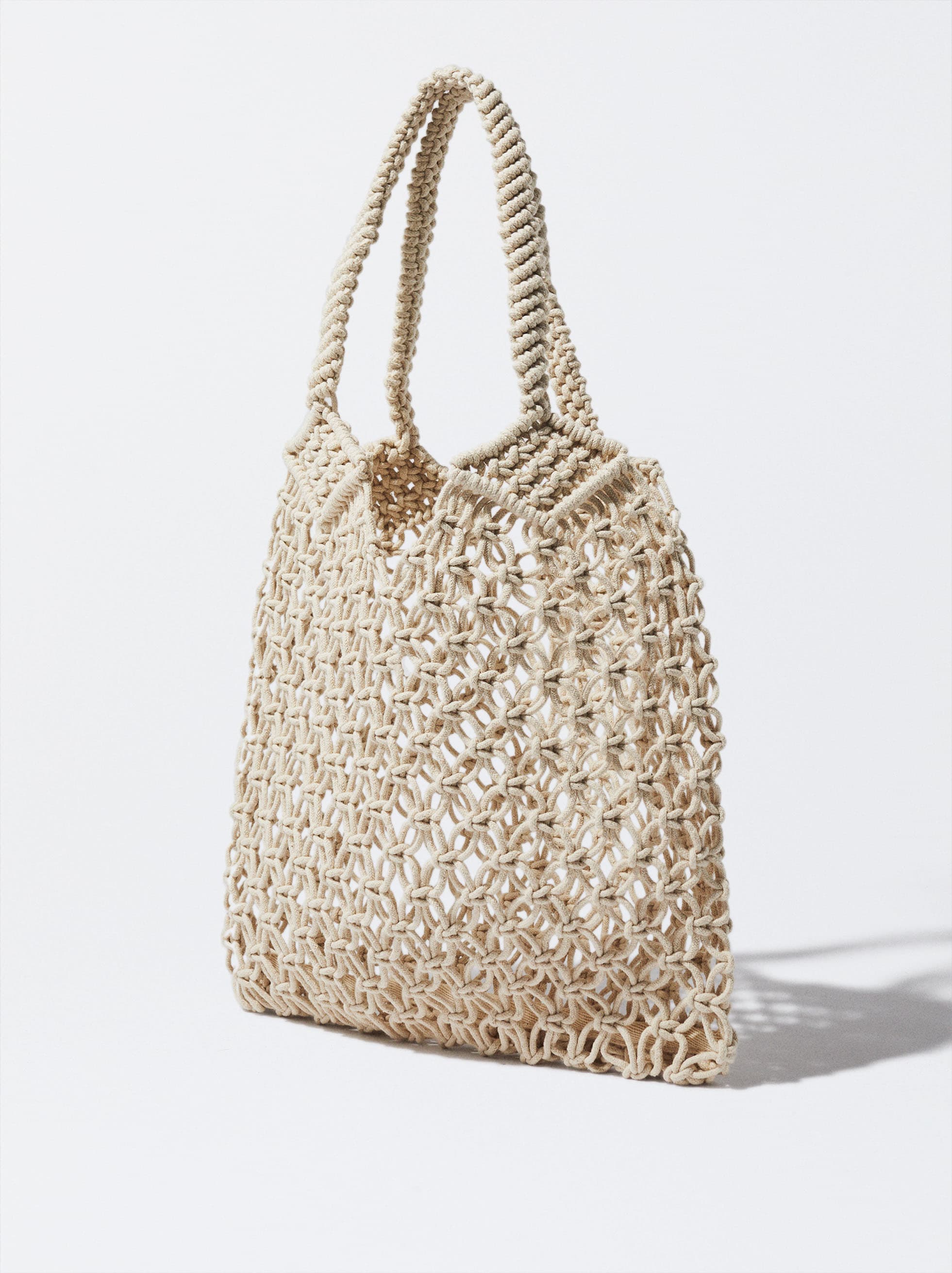 WHITE SHOULDER CROCHET BAG