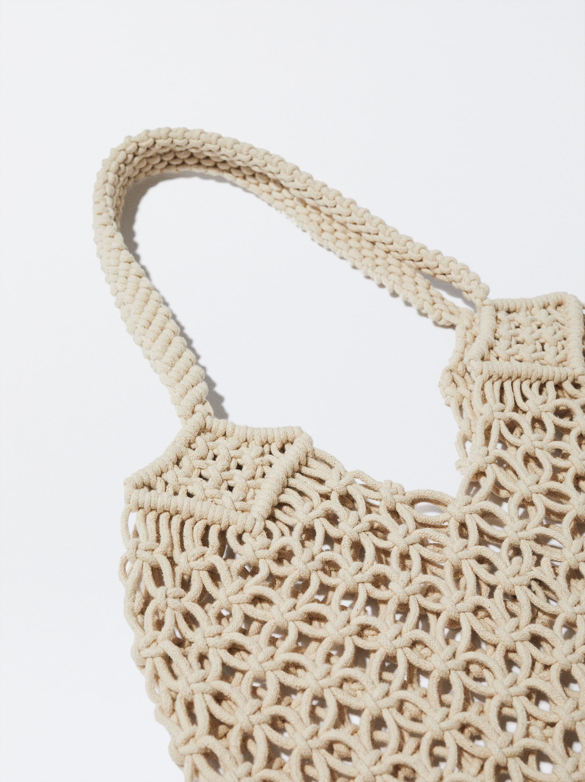 WHITE SHOULDER CROCHET BAG