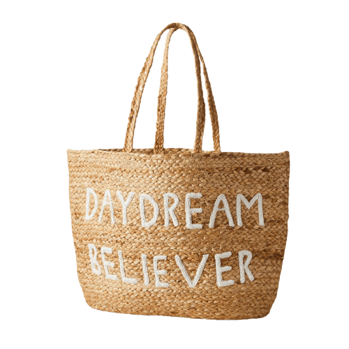 DAYDREAM BELIEVER JUTE TOTE BAG