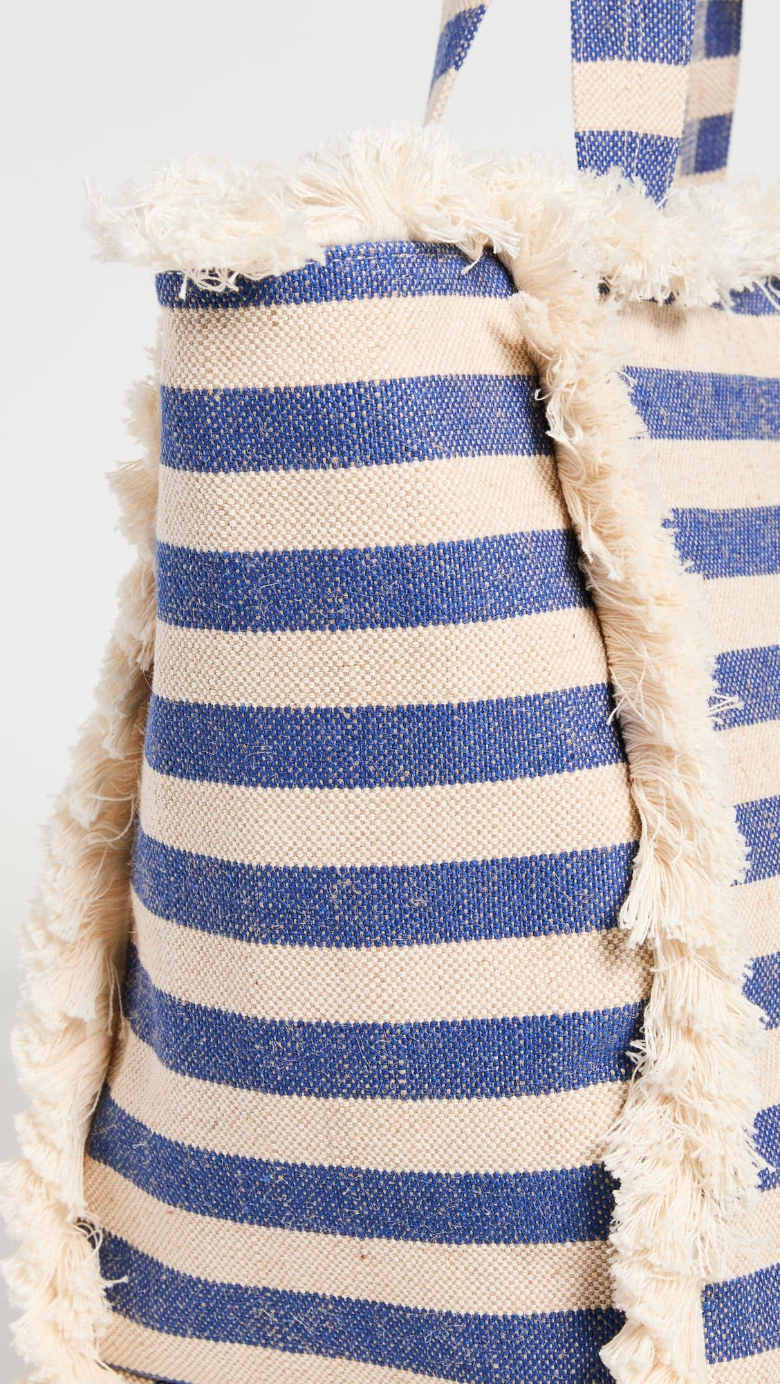 BLUE AND WHITE STRIPES COTTON TOTE BAG