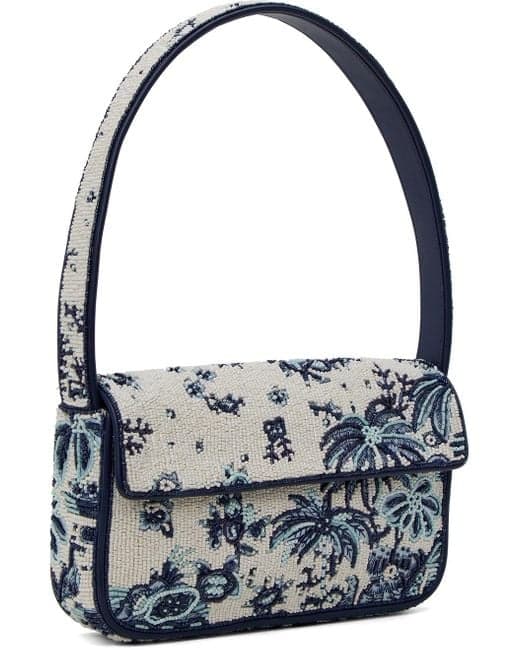 PALM TREE DESIGN EMBELLISHED SHOULDER BAG