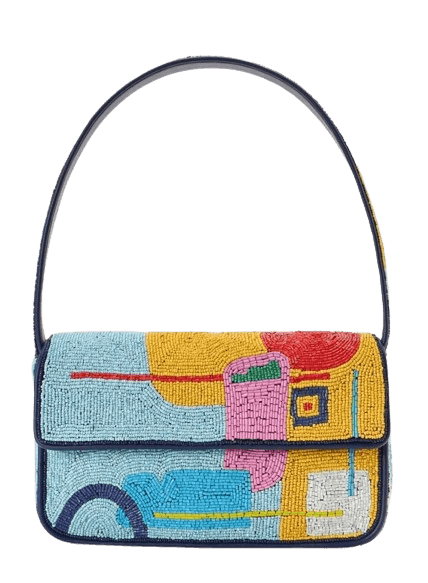MULTI DESIGN EMBELLISHED SHOULDER BAG