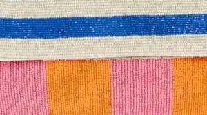 STRIPES AND BLOCK EMBELLISHED SHOULDER BAG