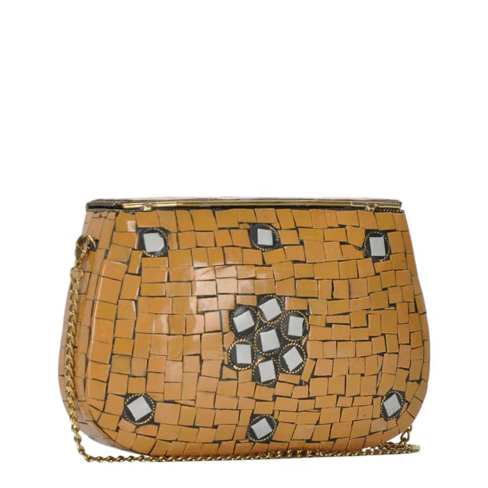 MUSTURD MOSAIC CLUTCH BAG