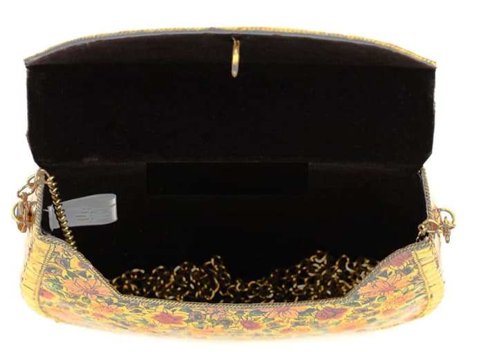 MULTI FLORAL PRINT MOSAIC CLUTCH BAG