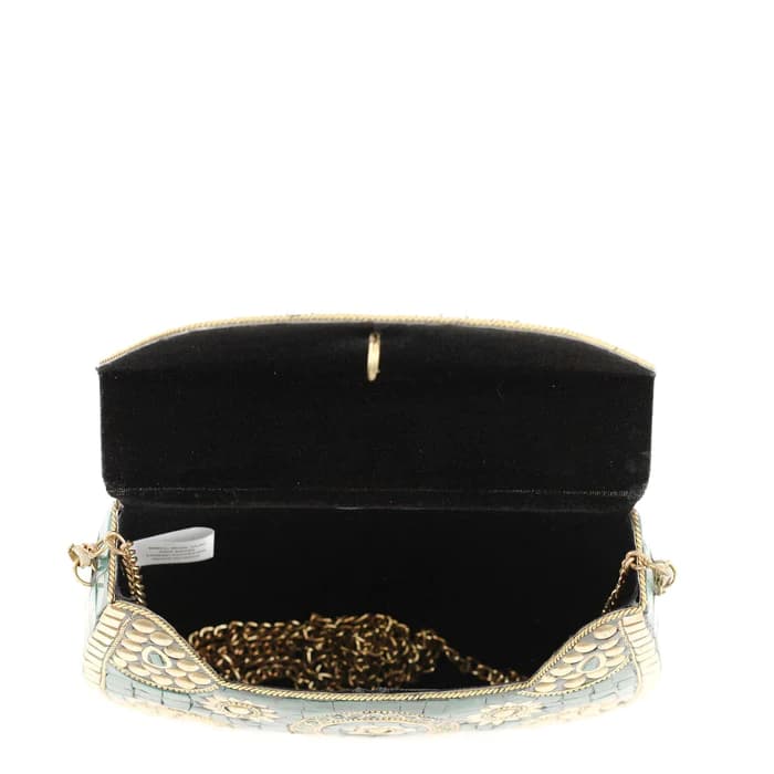EMERALD MOSAIC CLUTCH BAG