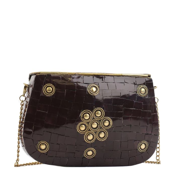WINE MOSAIC CLUTCH BAG