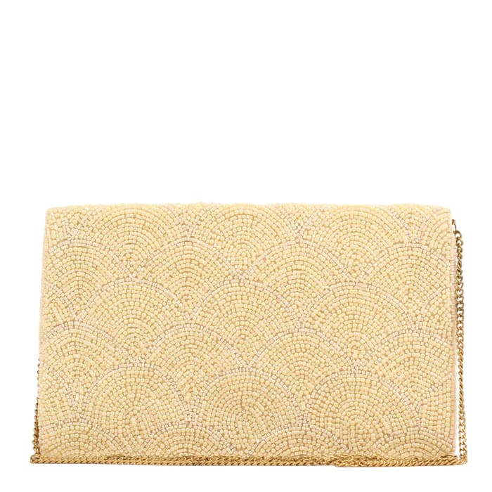 SCALLOPED EMBELLISHED CLUTCH
