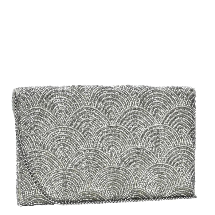 SCALLOPED EMBELLISHED CLUTCH