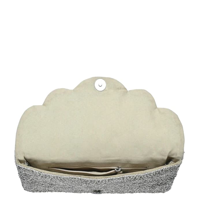SCALLOPED EMBELLISHED CLUTCH