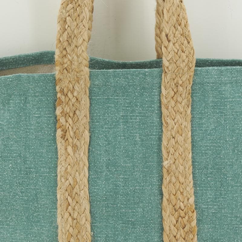 COTTON TOTE BAG WITH JUTE STRAP