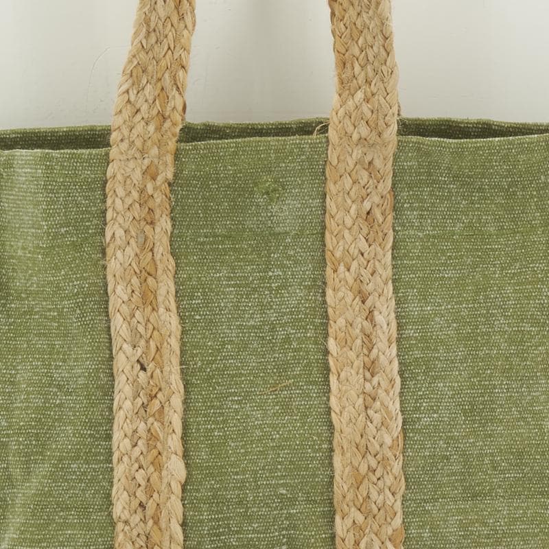 COTTON TOTE BAG WITH JUTE STRAP