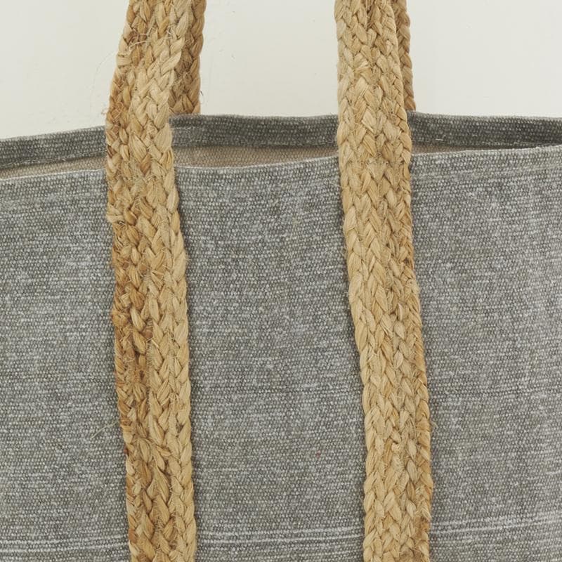 COTTON TOTE BAG WITH JUTE STRAP