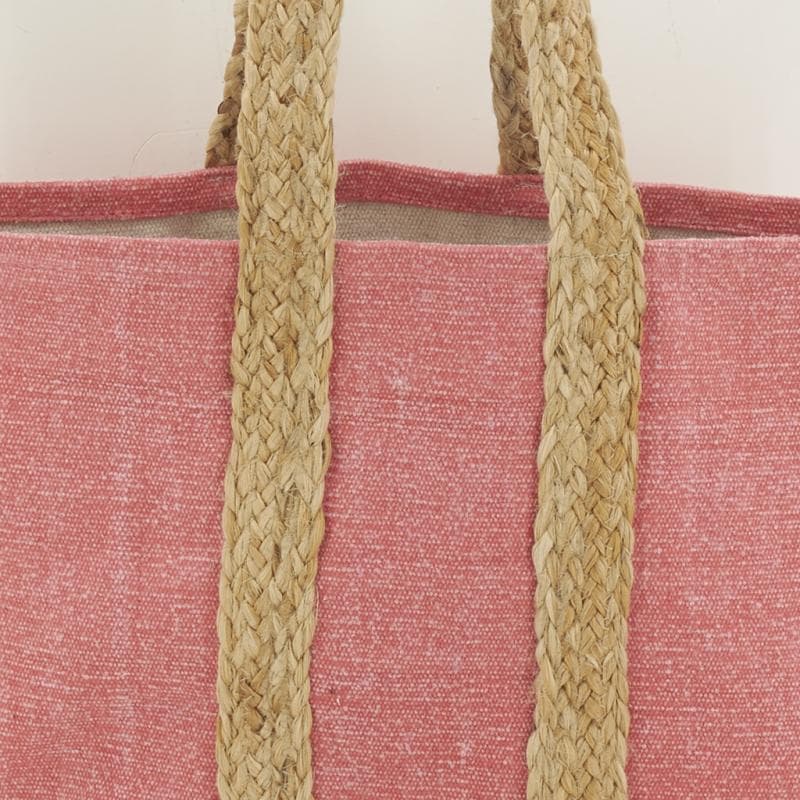 COTTON TOTE BAG WITH JUTE STRAP