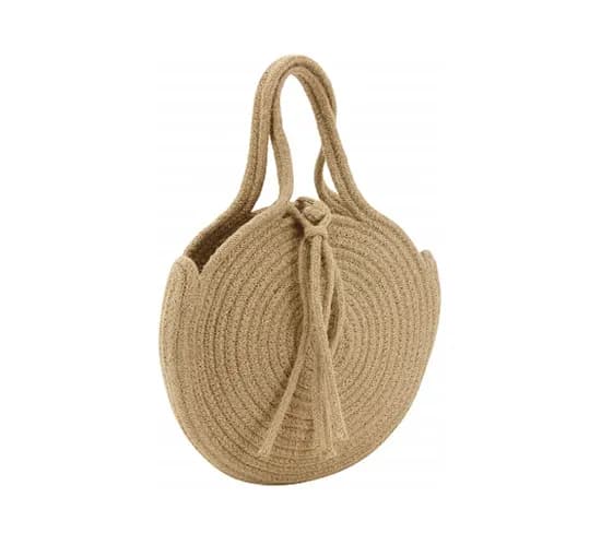 COTTON ROPE ROUND TOTE BAG