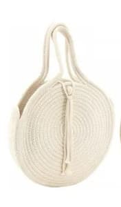COTTON ROPE ROUND TOTE BAG