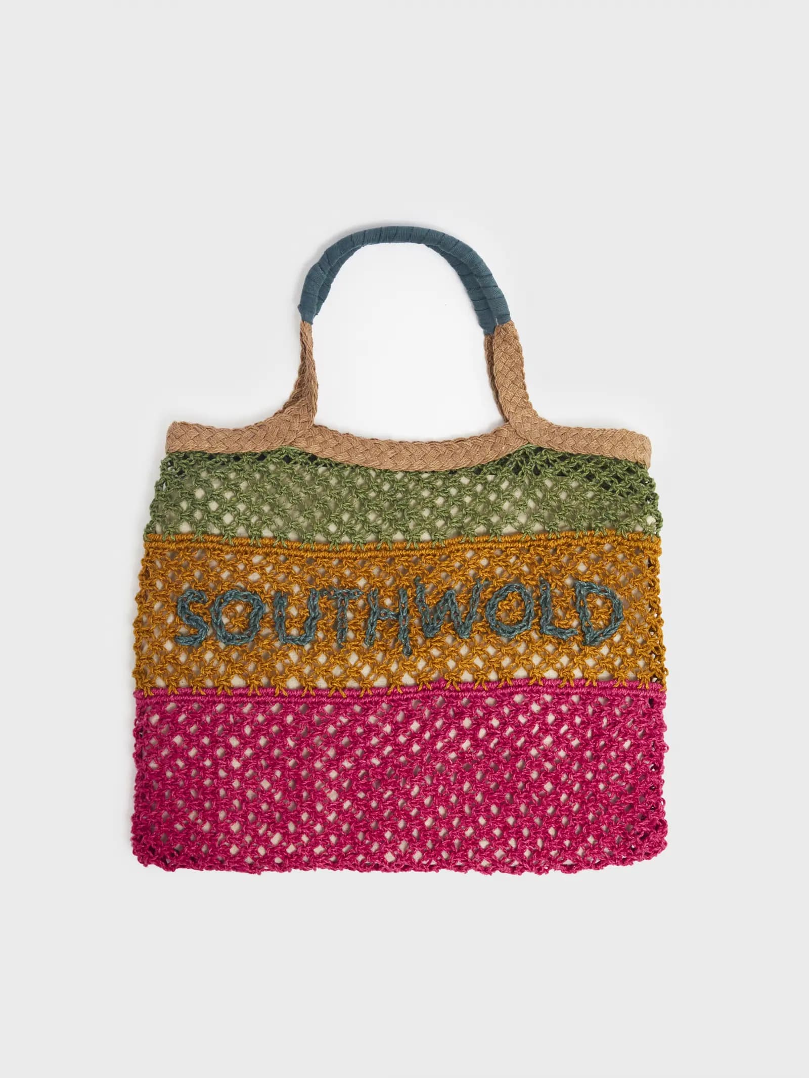 SOUTH WOLD JUTE CROCHET TOTE BAG