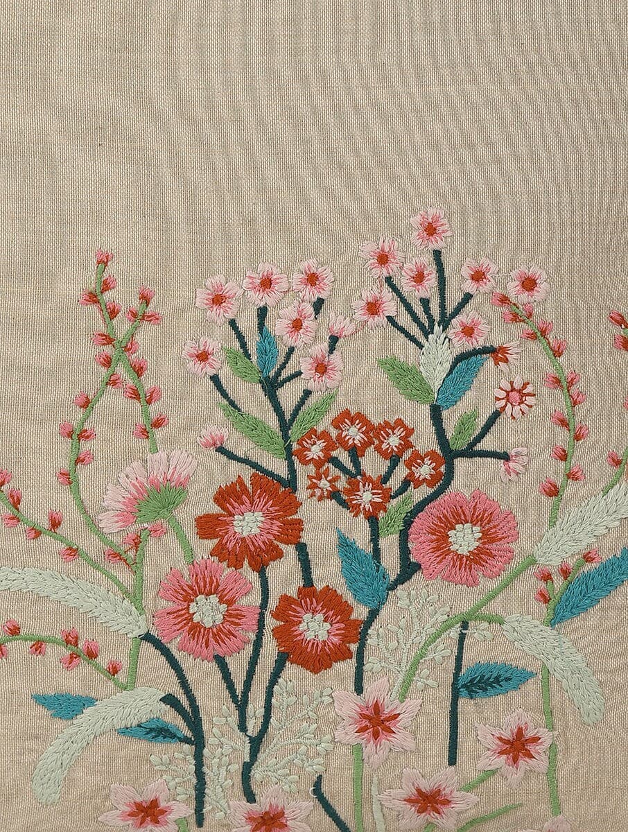 COTTON TOTE BAG WITH FLOWER DETAILING
