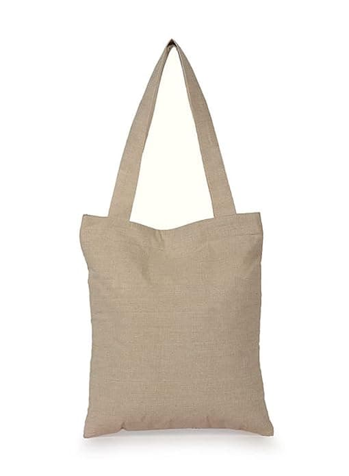 COTTON TOTE BAG WITH SMALL FLOWER DETAILING