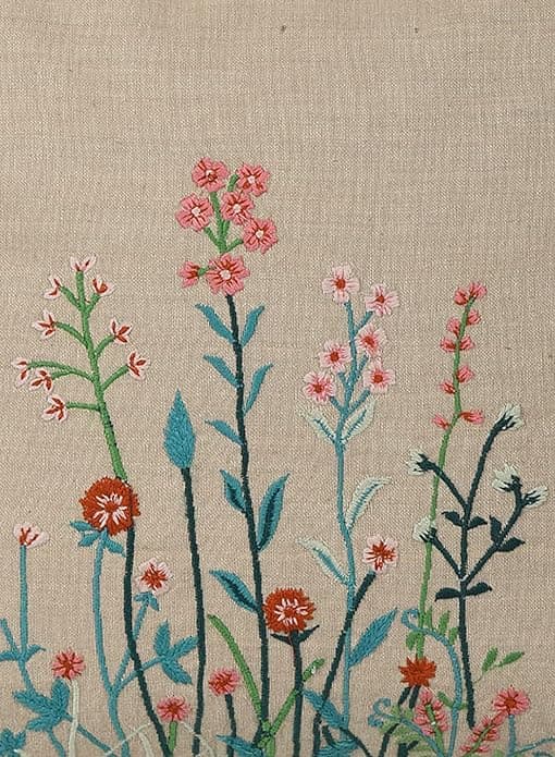 COTTON TOTE BAG WITH SMALL FLOWER DETAILING
