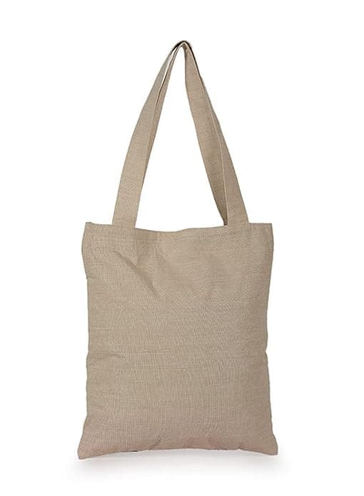 COTTON TOTE BAG WITH EMBROIDERY DETAILING