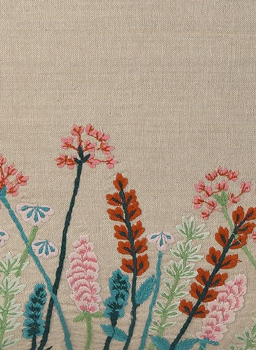 COTTON TOTE BAG WITH EMBROIDERY DETAILING