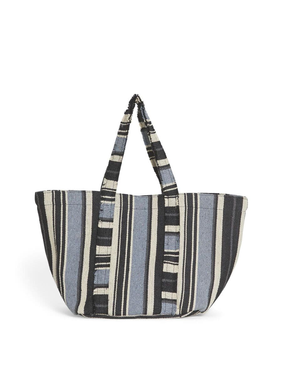 STRIPED SHOPPER BEACH BAG