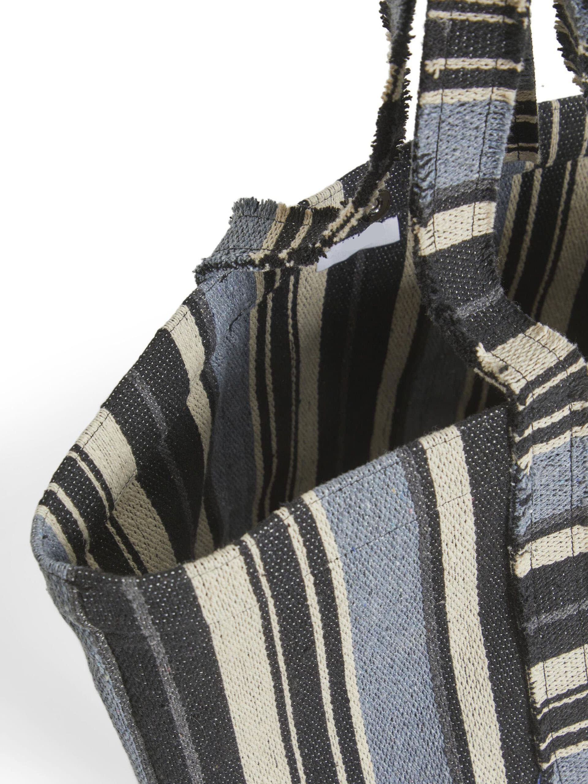 STRIPED SHOPPER BEACH BAG