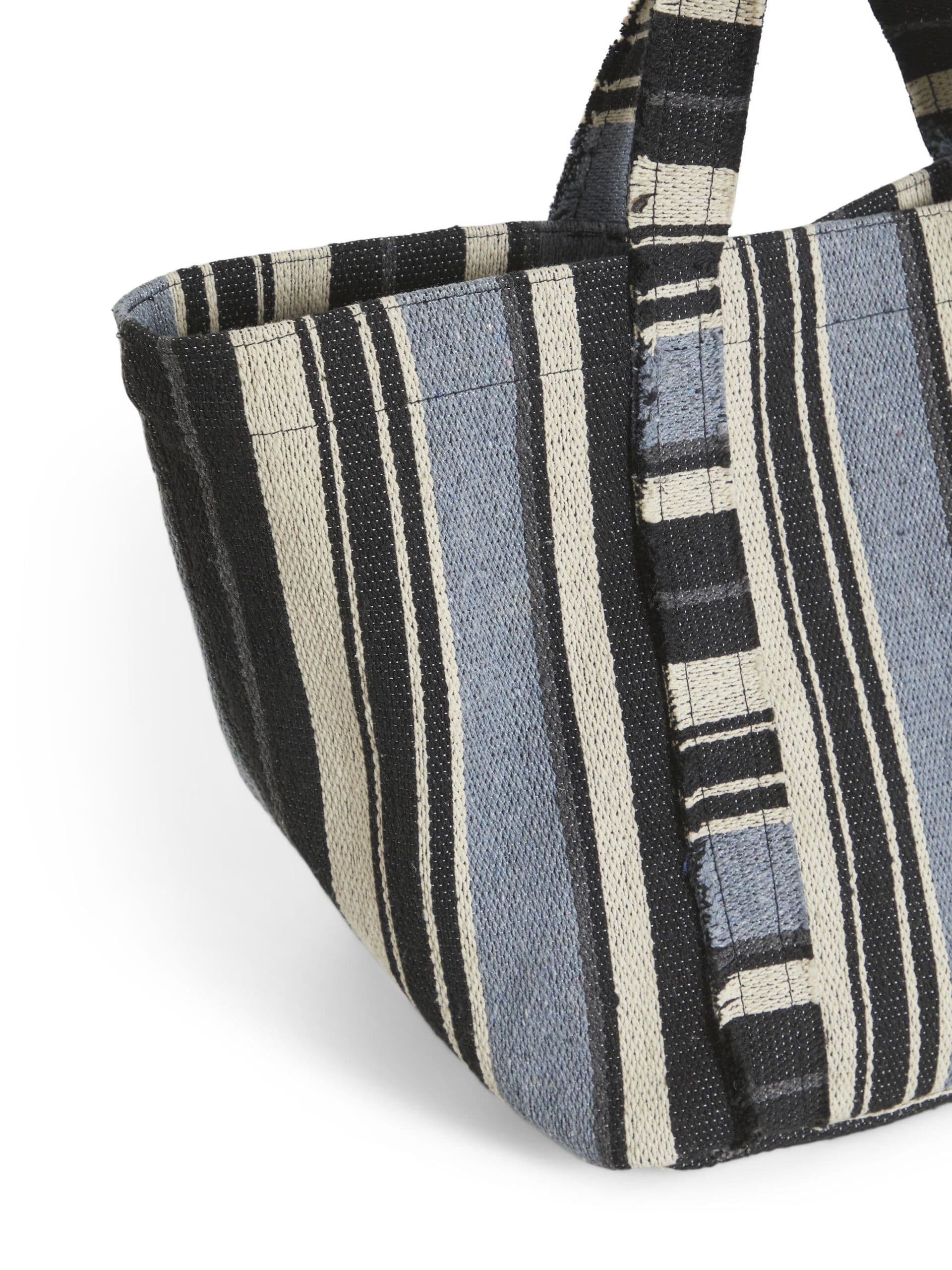 STRIPED SHOPPER BEACH BAG