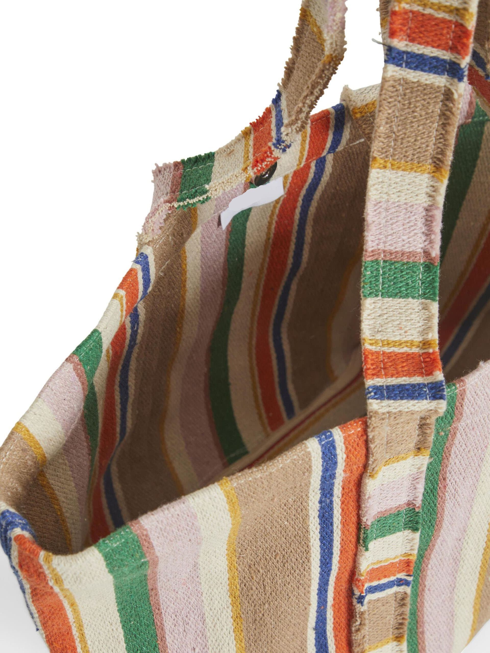 STRIPED SHOPPER BEACH BAG