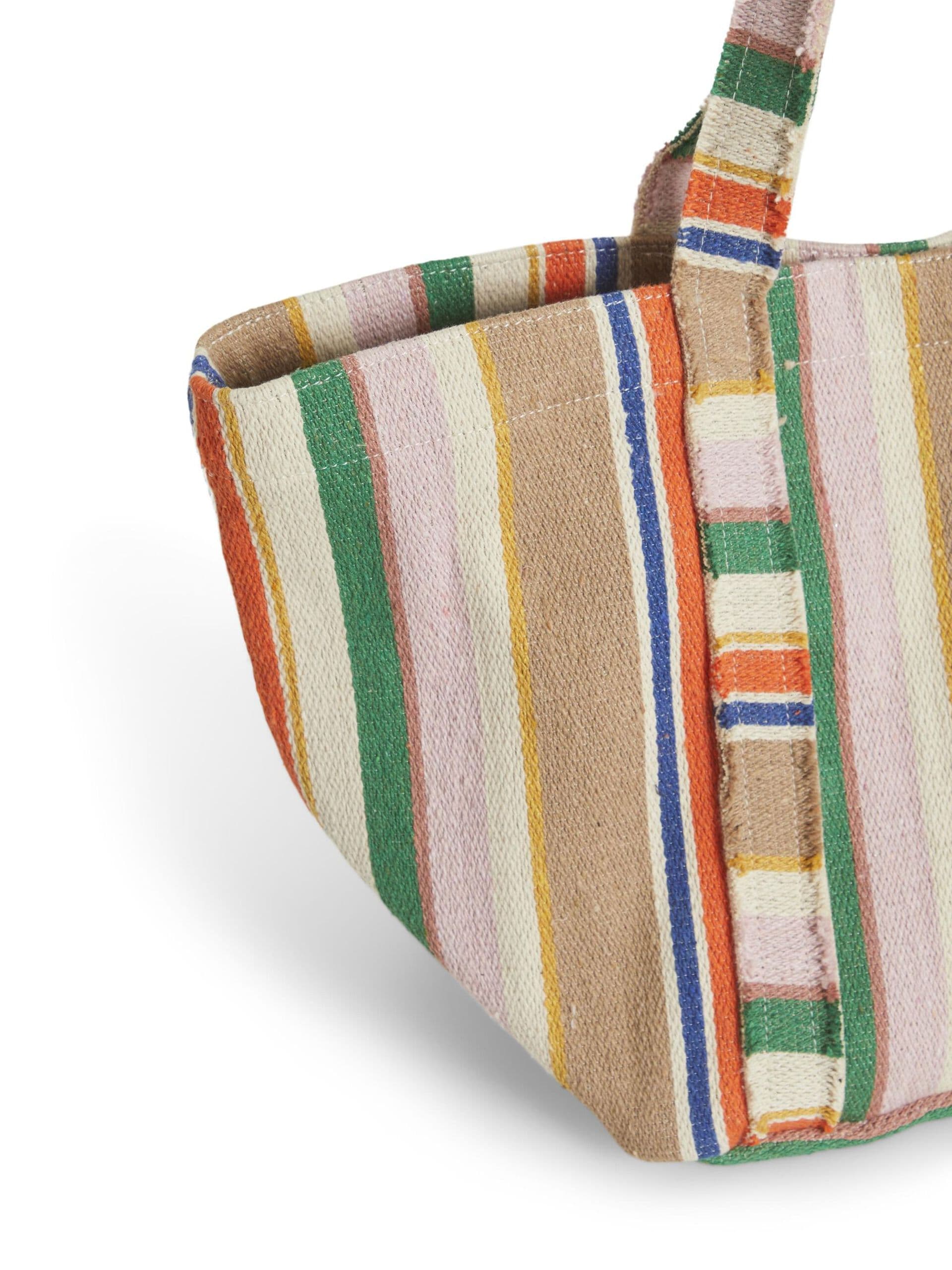 STRIPED SHOPPER BEACH BAG
