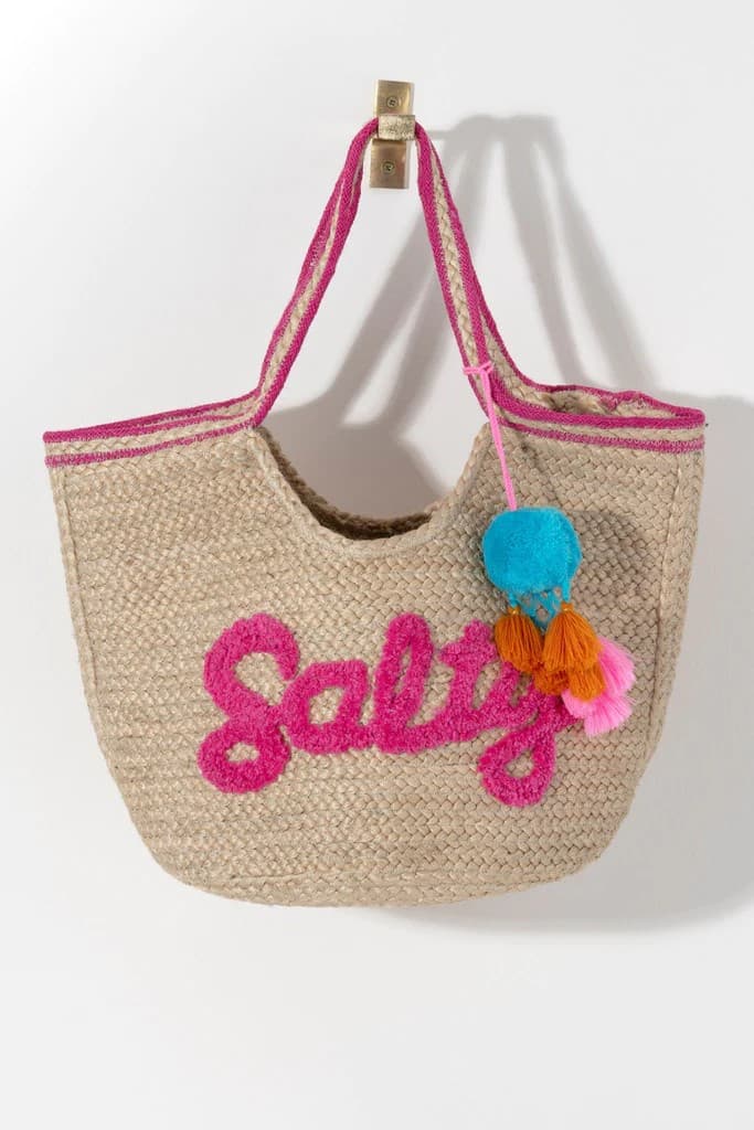 NATURAL JUTE TOTE BEACH BAG