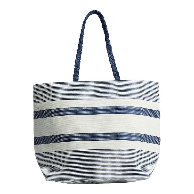 CHOTI SHAPE HANDLE STRIPE CANVAS TOTE BAG