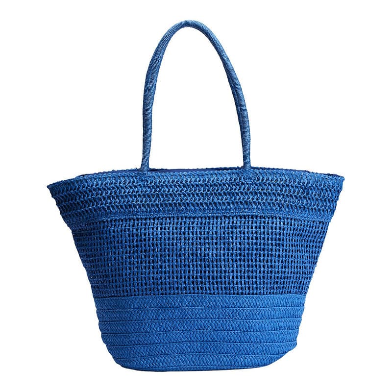 RAFFIA SOLID COLOR TOTE BAG