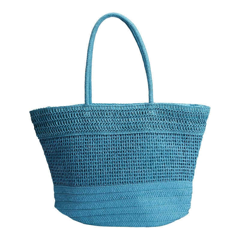 RAFFIA SOLID COLOR TOTE BAG