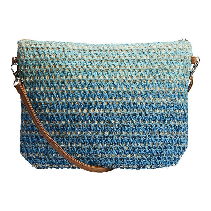 OMBRE DESIGN PAPER STRAW SLING BAG