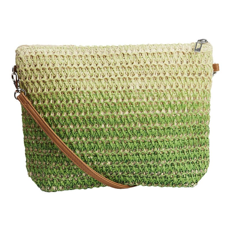 OMBRE DESIGN PAPER STRAW SLING BAG